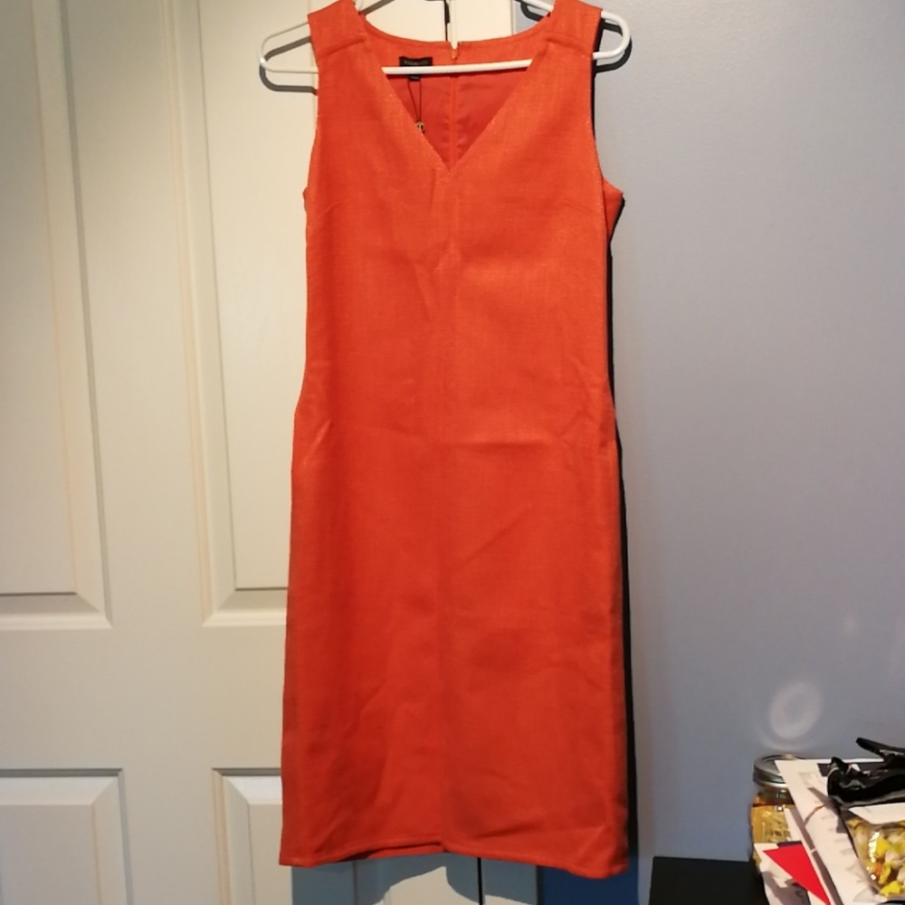 NWT Talbots orange sheath tweed dress size 2 - Picture 1 of 7
